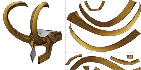 Loki Helmet Cosplay Template